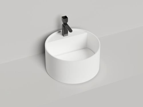Раковина из искусственного камня S-Sense Salini ARMONIA 130413G 50х50 накладная цвет белый без отверстий под смеситель - фото 2